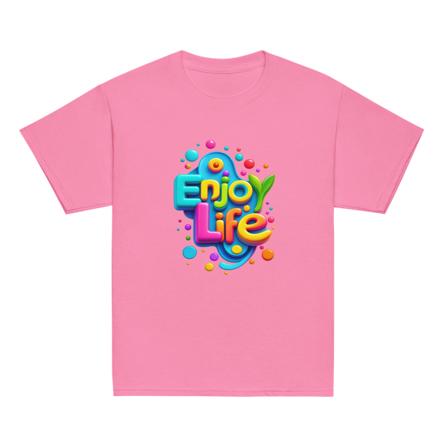 # Title Enjoy Life Colorful 3D Kids T-Shirt # De