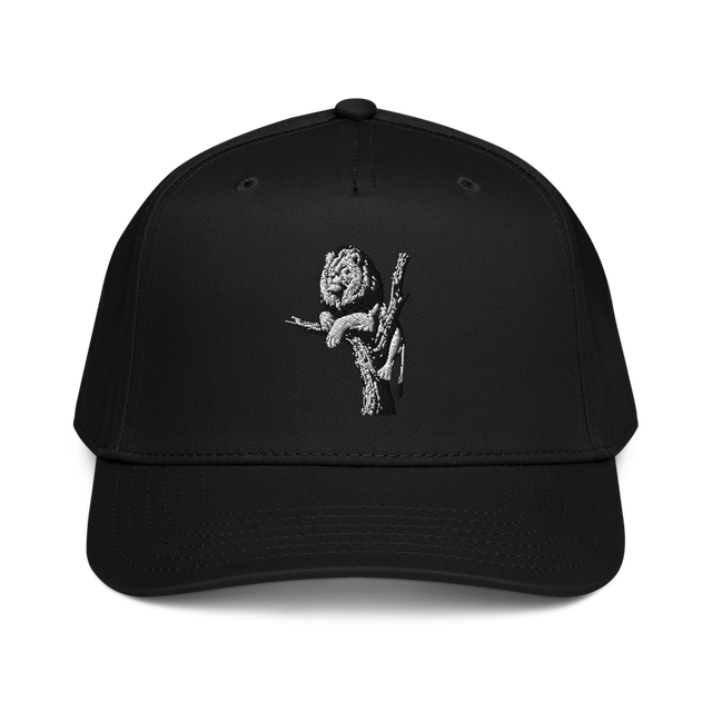 Title: Lion Embroidery Cap - Black Wildlife Hat