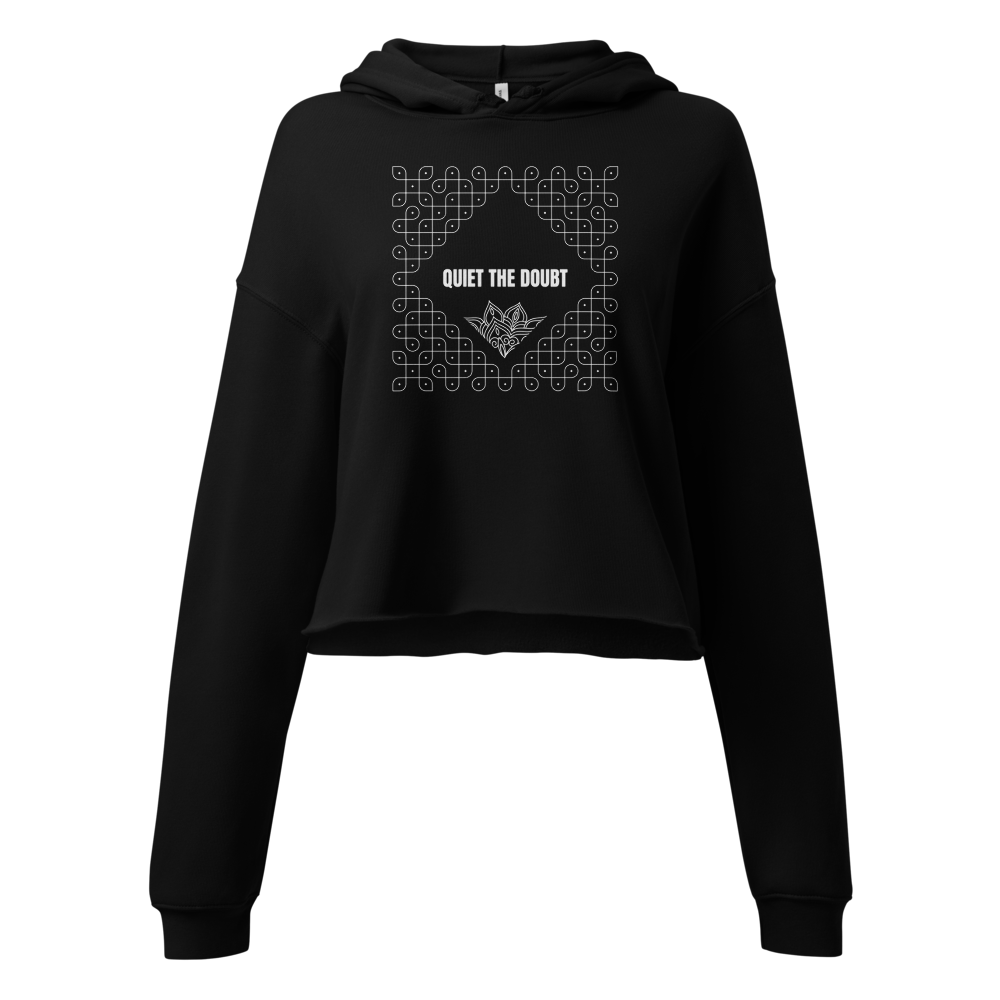 Quiet The Doubt — Indian Kolam Cropped Hoodie