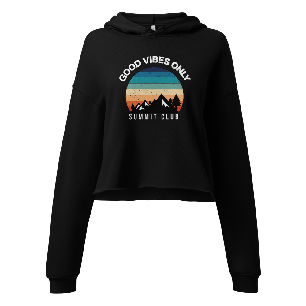 Best Sunset Retro Vintage Women's Cropped Hoodie