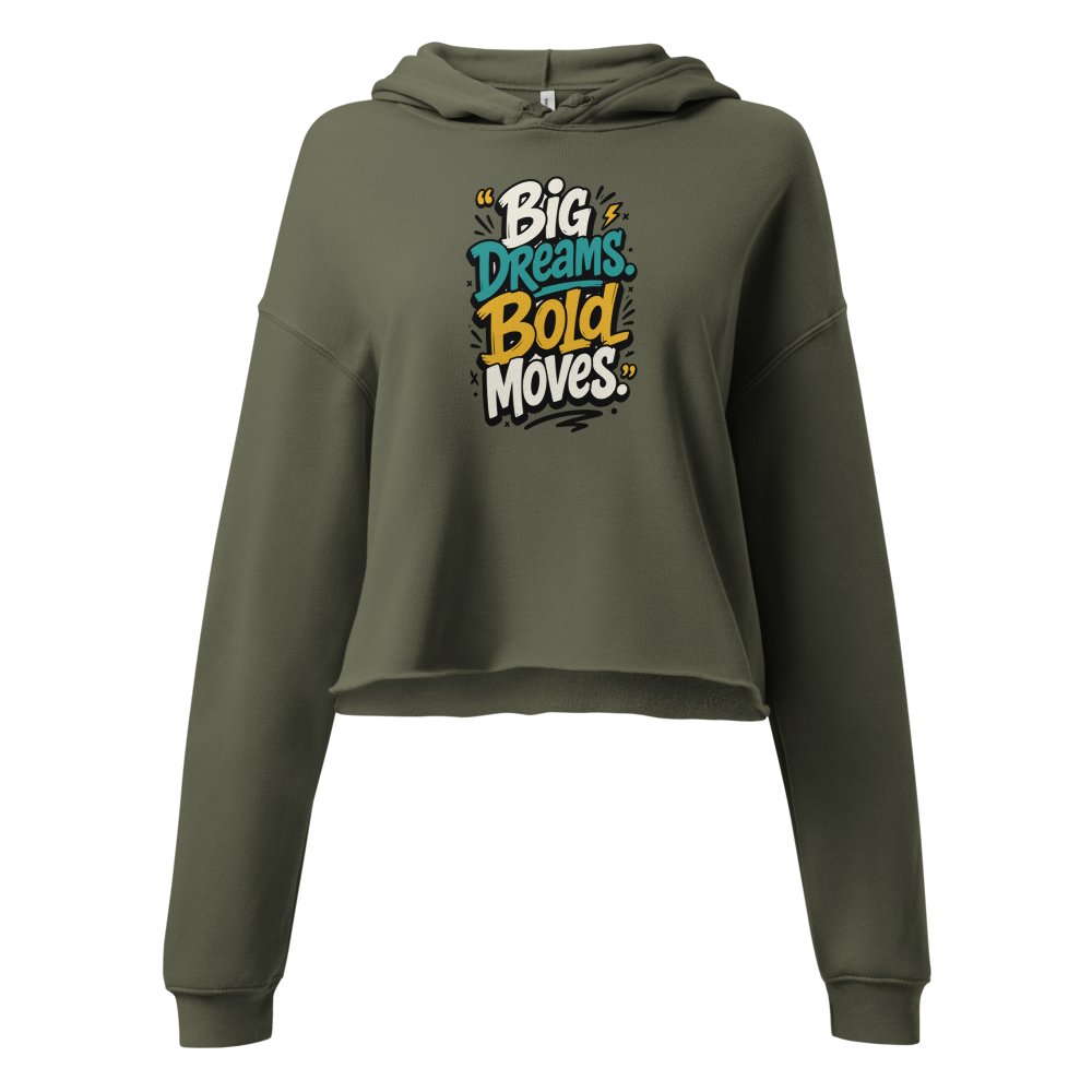 Bold Typography Women's Cropped Hoodie