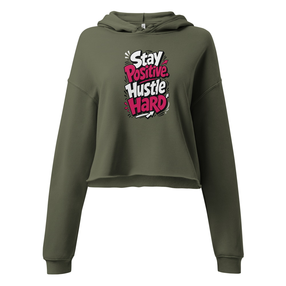 Modern Typography Cropped Hoodie