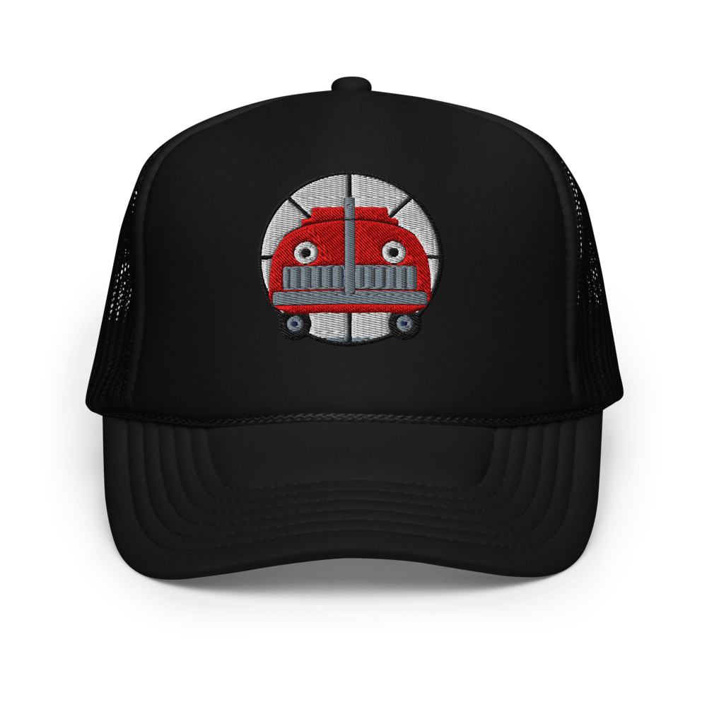Vintage Red Car Retro Trucker Cap