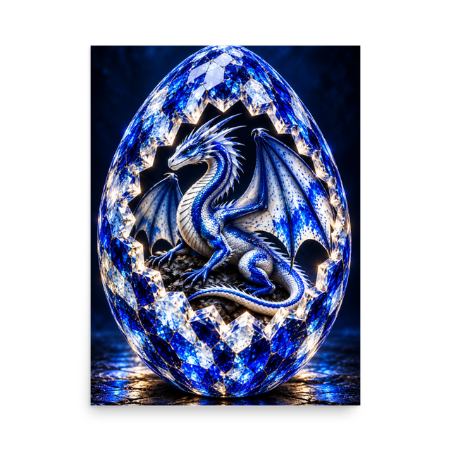 Cresting Wave Dragon Egg Poster