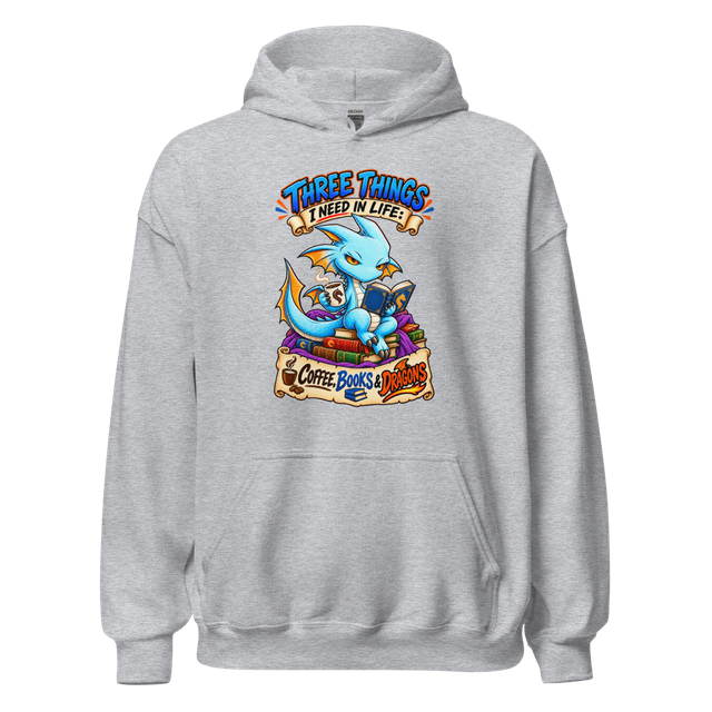 Coffee Books Dragons (Hoodie)
