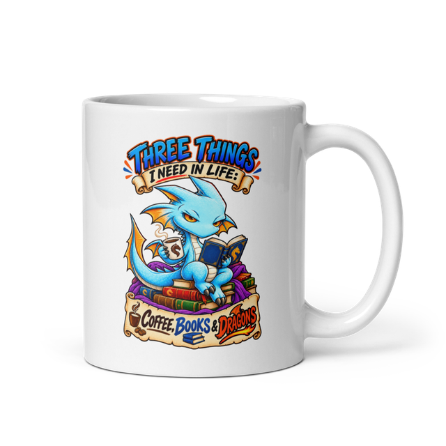 Coffee Books Dragons (Mug)