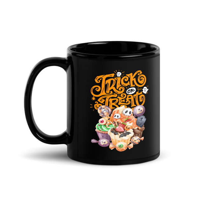TRICK OR TREAT BLACK MUG