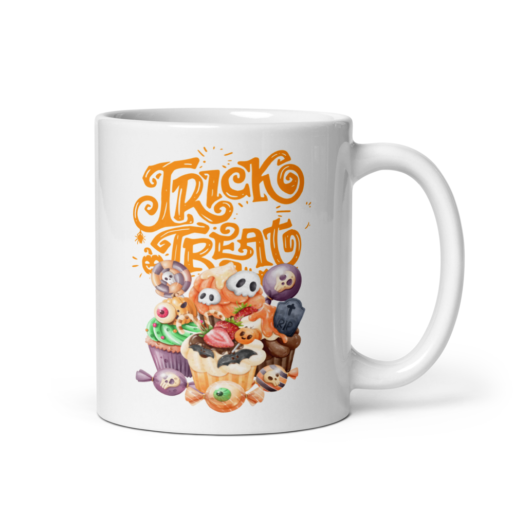 TRICK OR TREAT WHITE MUG