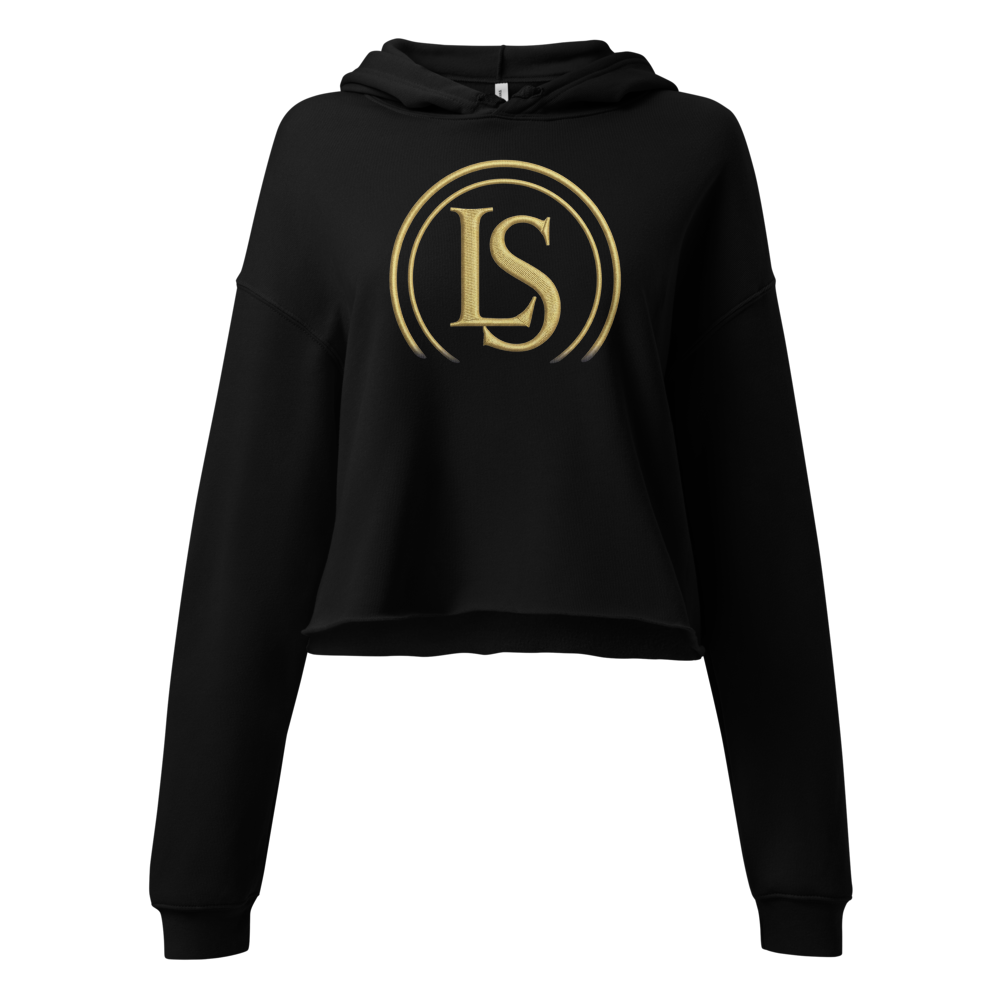 Women premium quality crop black hoodie 