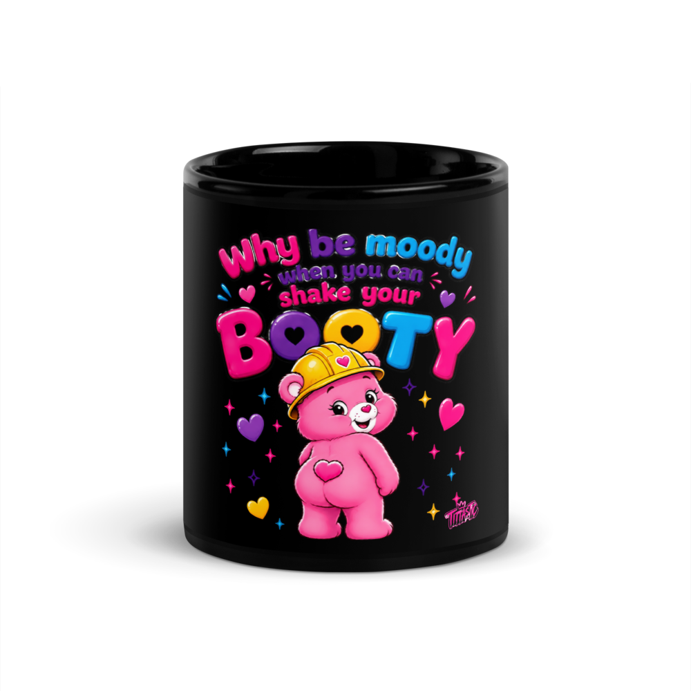 Black coffee mug tittastic trades teddy 