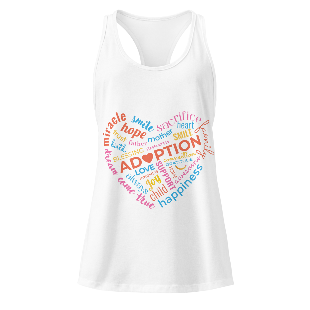 Adoption Heart Racerback Tank