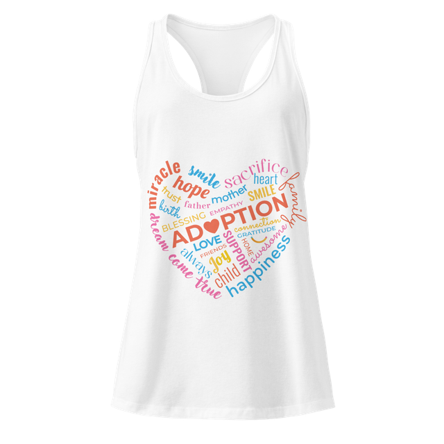 Adoption Heart Racerback Tank