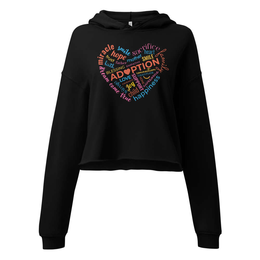 Adoption Heart Crop Hoodie