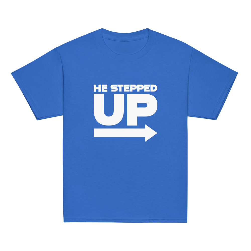 He Stepped Up Kids Tee