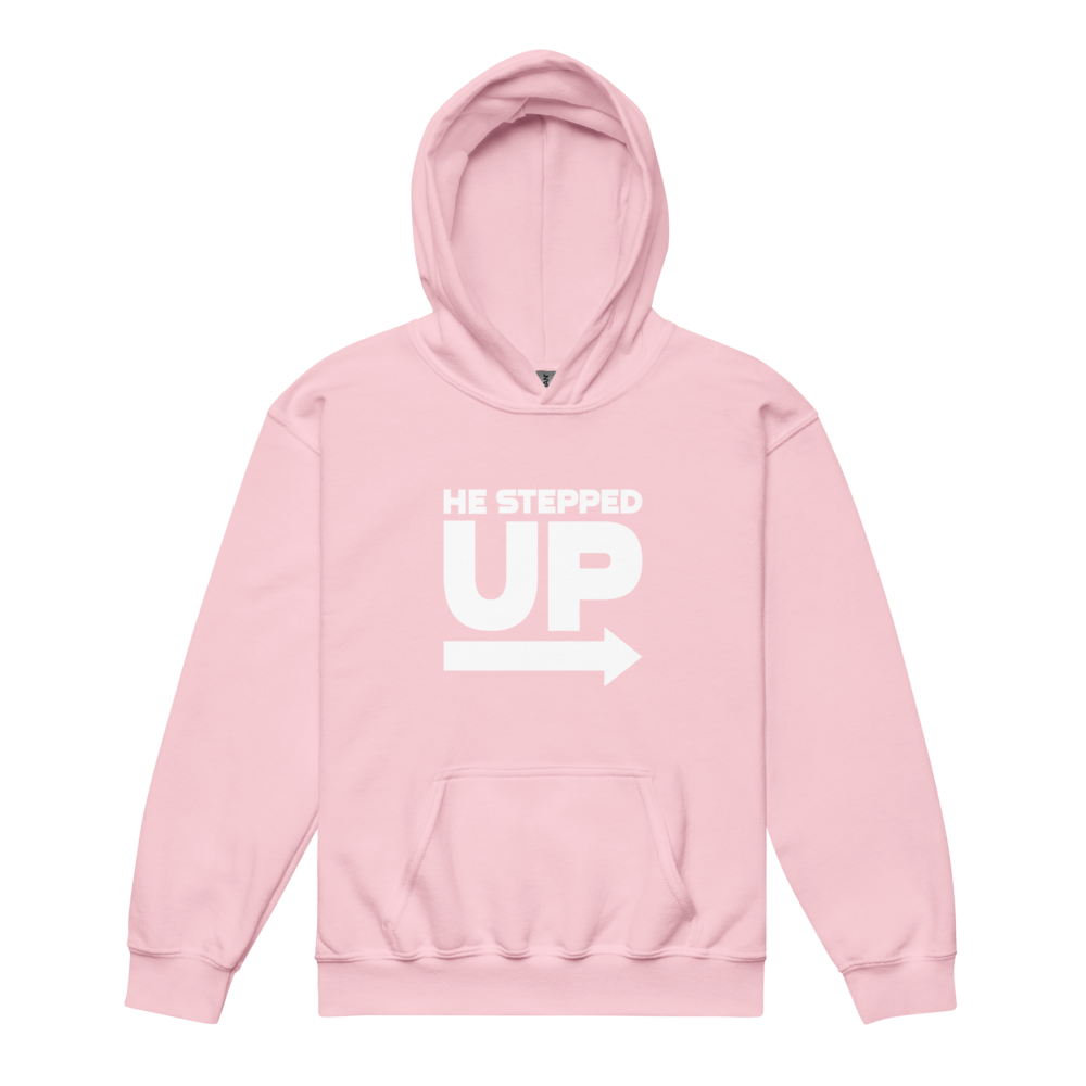 He Stepped Up Kids Hoodie