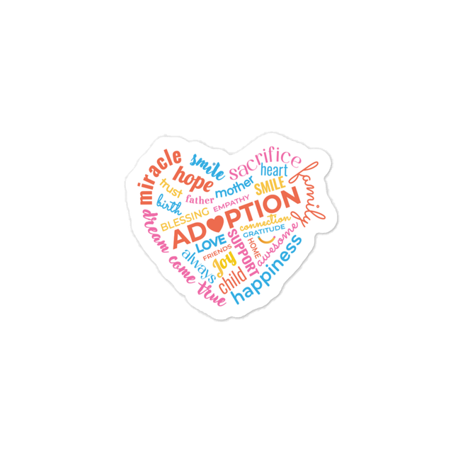 Adoption Heart Sticker