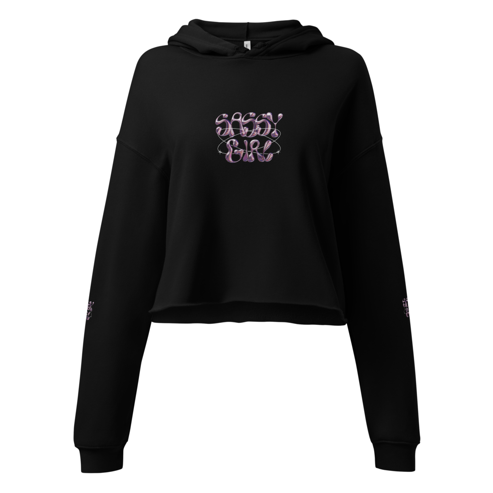 sassy girl cropped hoodie