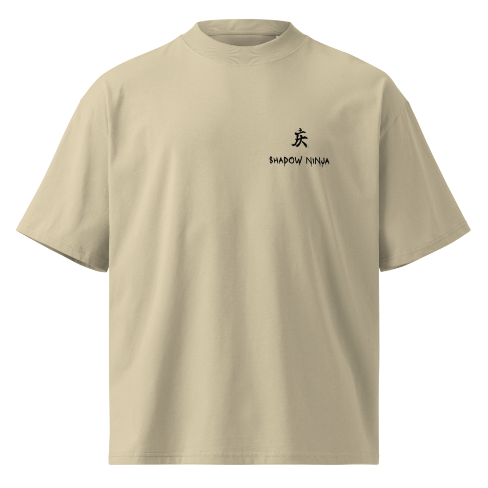 Unisex organic oversized ninja graphics T-shirt 