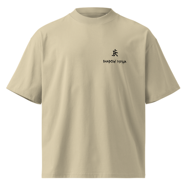 Unisex organic oversized ninja graphics T-shirt