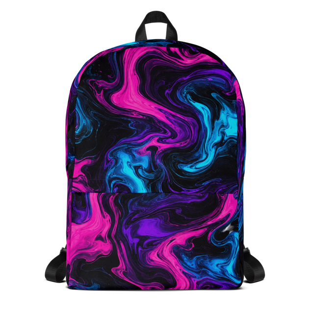 Neon Fluid Marble Premium Backpack