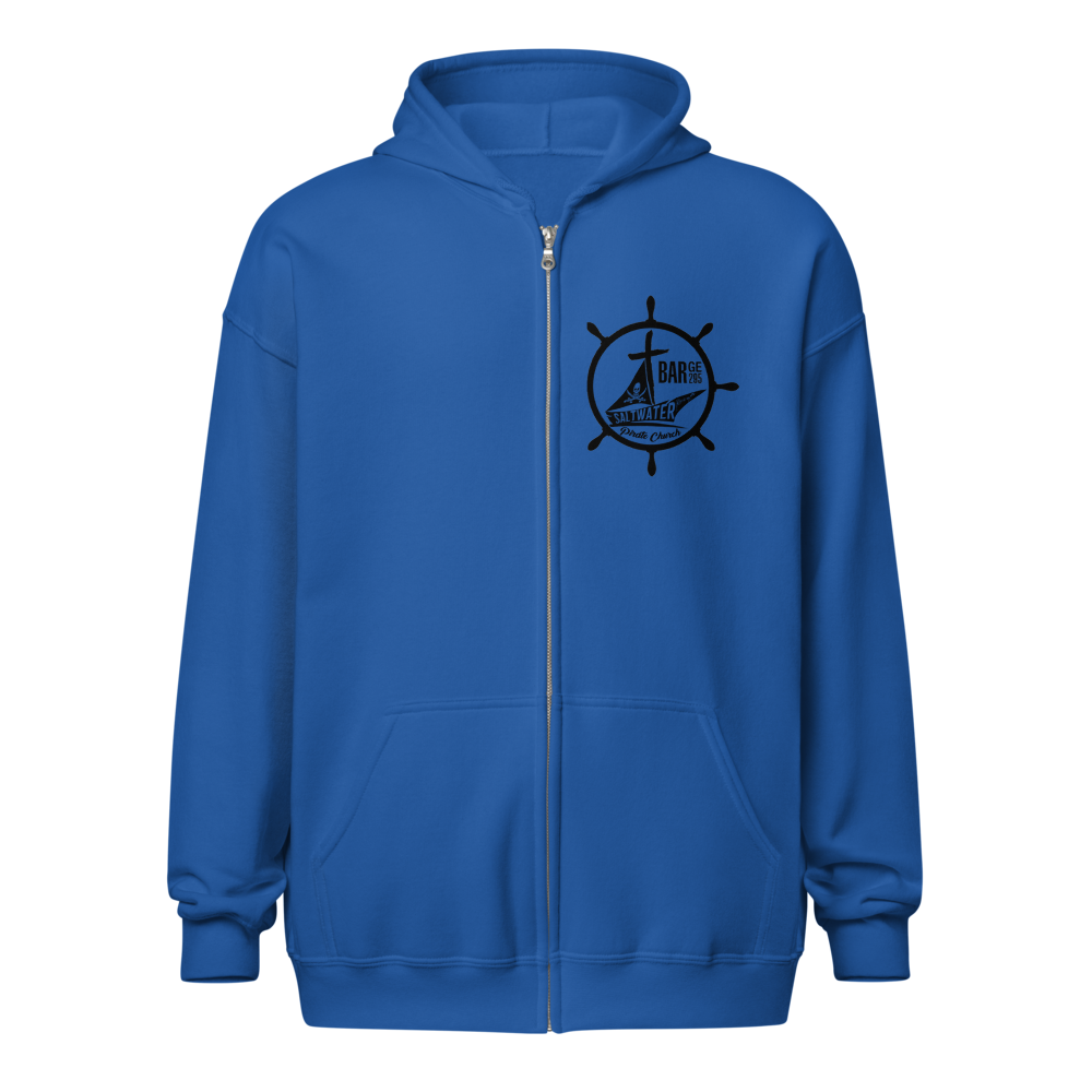 Blue Pirate Zipper Hoodie
