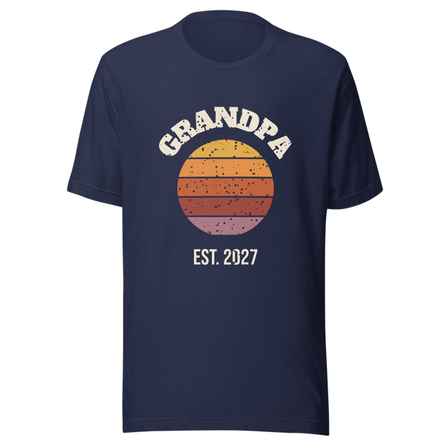 Retro Sunset Grandpa Est 2027 Vintage T-Shirt