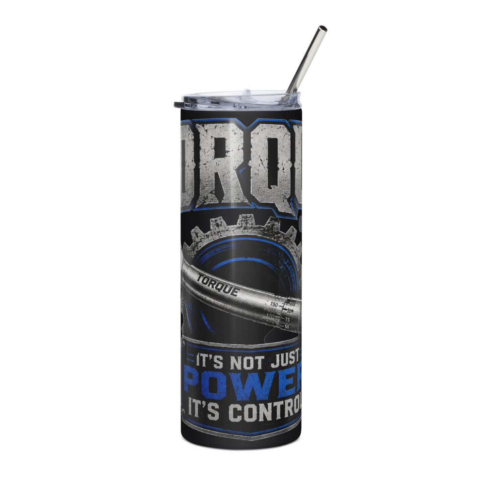 Torque Design - Slim Travel Tumbler With Straw