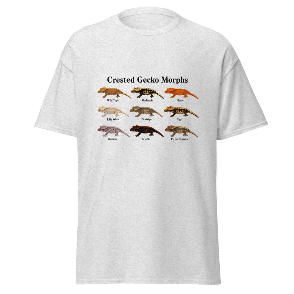 Crested Gecko Morphs T-shirt
