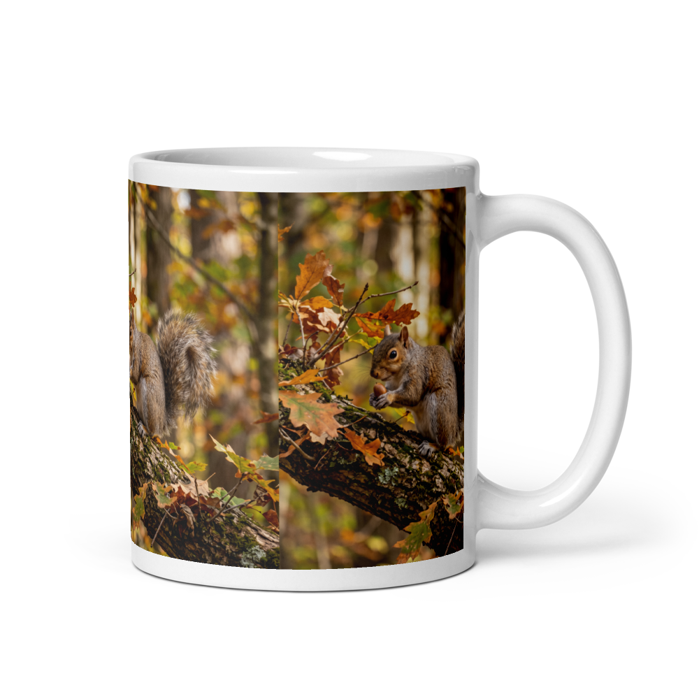 Cute squirrel printed coffe mug.
