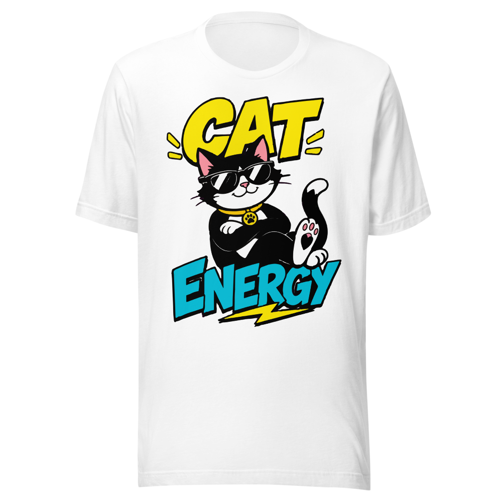 Cat Energy Unisex Staple T-Shirt." And for the