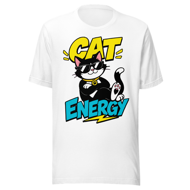 Cat Energy Unisex Staple T-Shirt." And for the