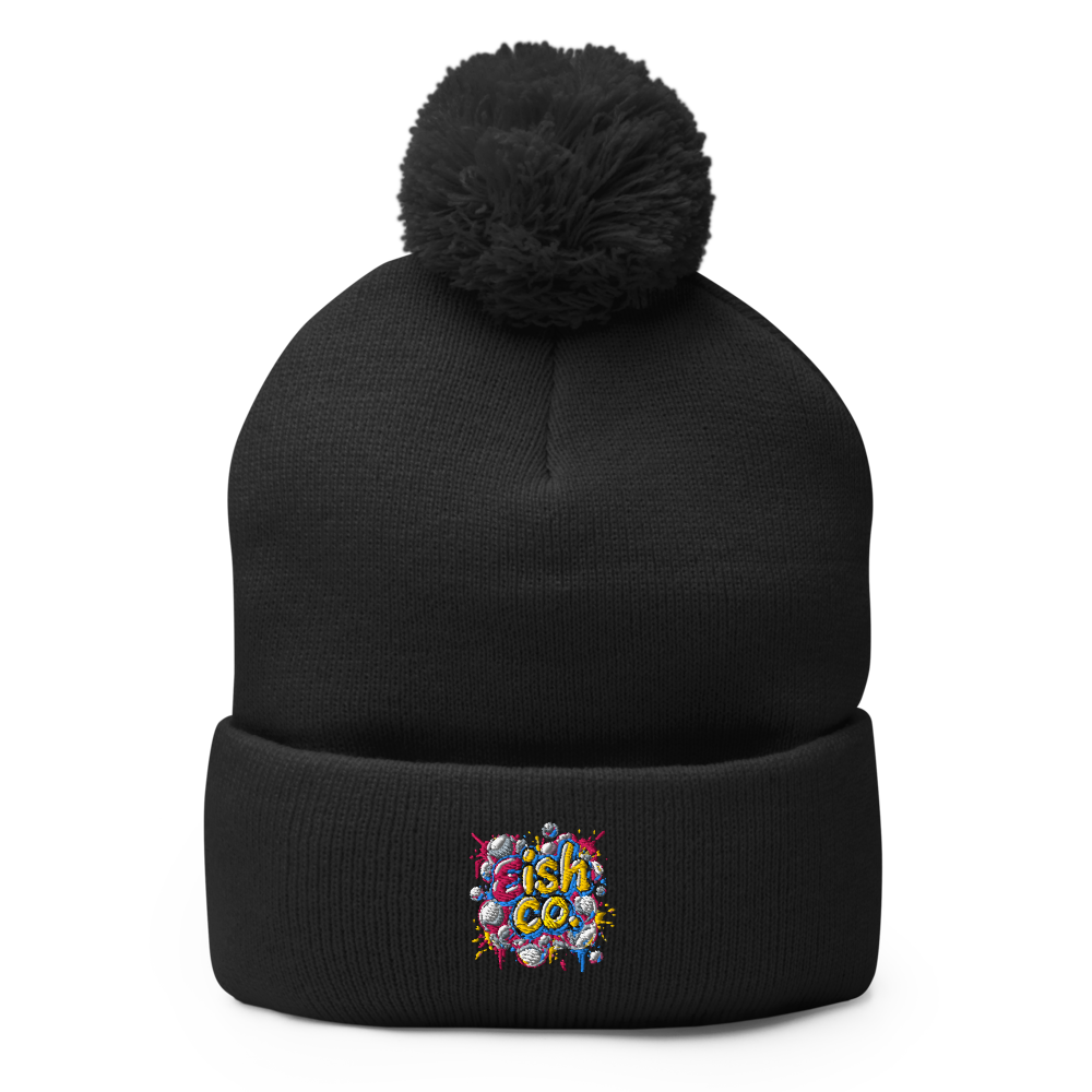 EISH CO Bubble Pom-Pom Beanie - Embroidered