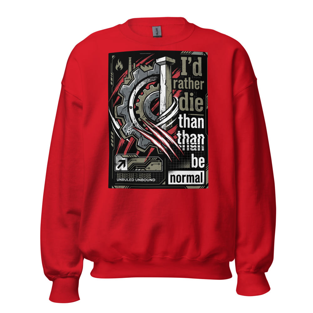ROTH // Industrial Gear Unruled Red Sweatshirt
