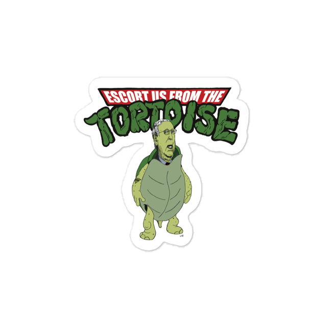 Escort Us from the Tortoise Sticker