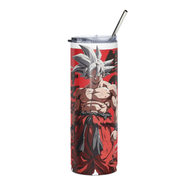 Stainless steel tumbler with Goku print