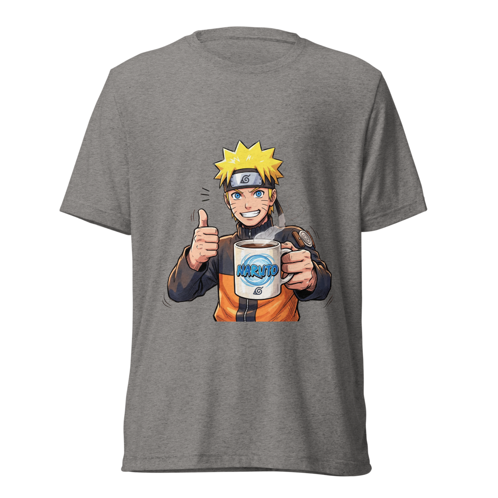 Unisex tri-blent T-shirt with Naruto print 