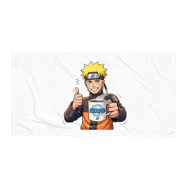 Beach towel with Naruto print