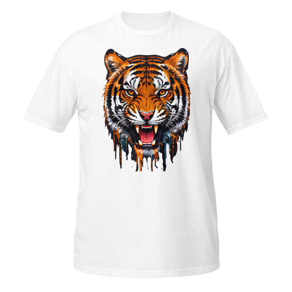 🐅 Graffiti Drip Angry Tiger Head T-Shirt Design 