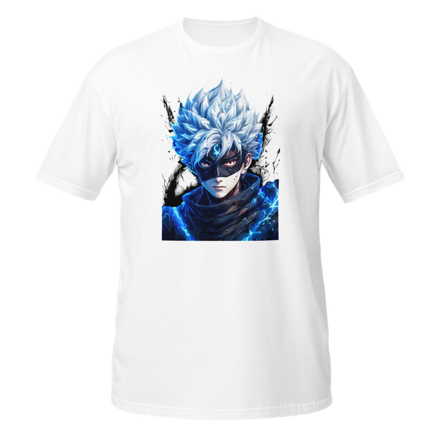 β‘ White Hair Anime Masked Warrior Red Eyes T-Shirt