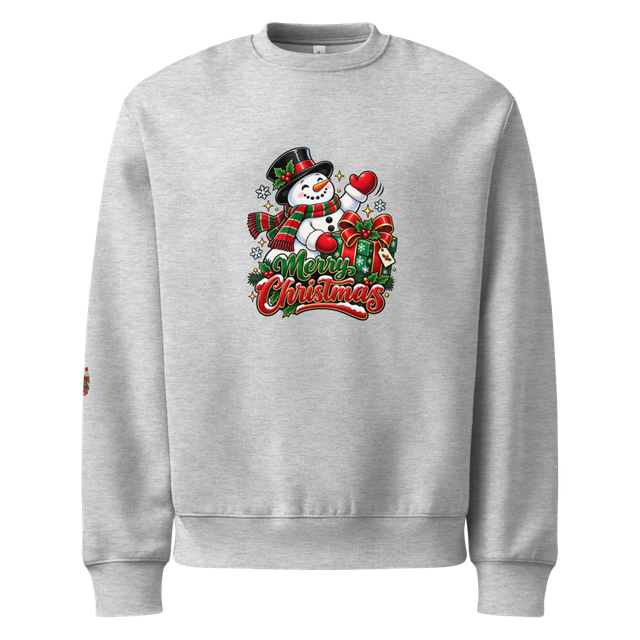 Merry Christmas Snowman Heavyweight Sweatshirt