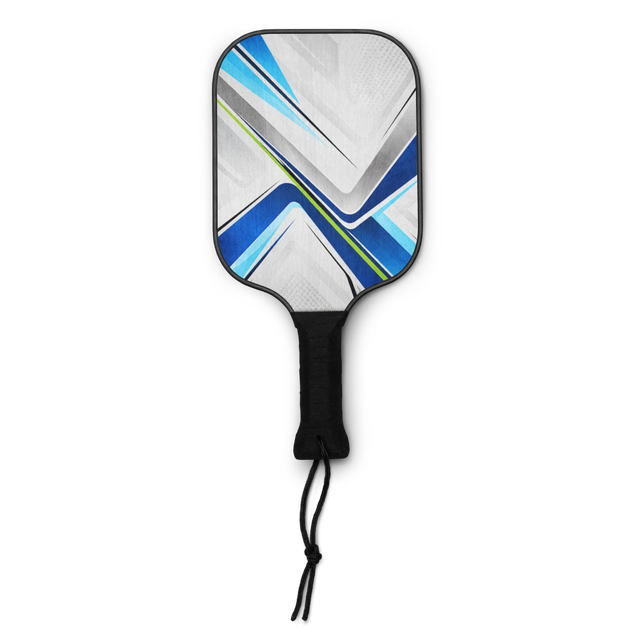 Arctic Edge Blue Geometric Pickleball Paddle