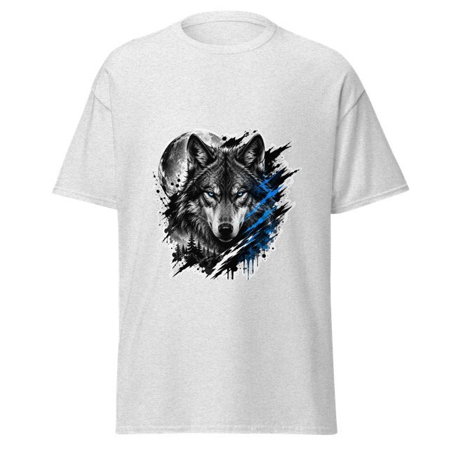 Blue Wolf Graphic Unisex Classic Tee for Men Women