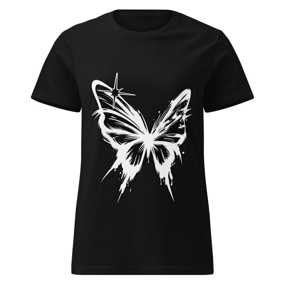 Butterfly Graphic Women’s Black T-Shirt