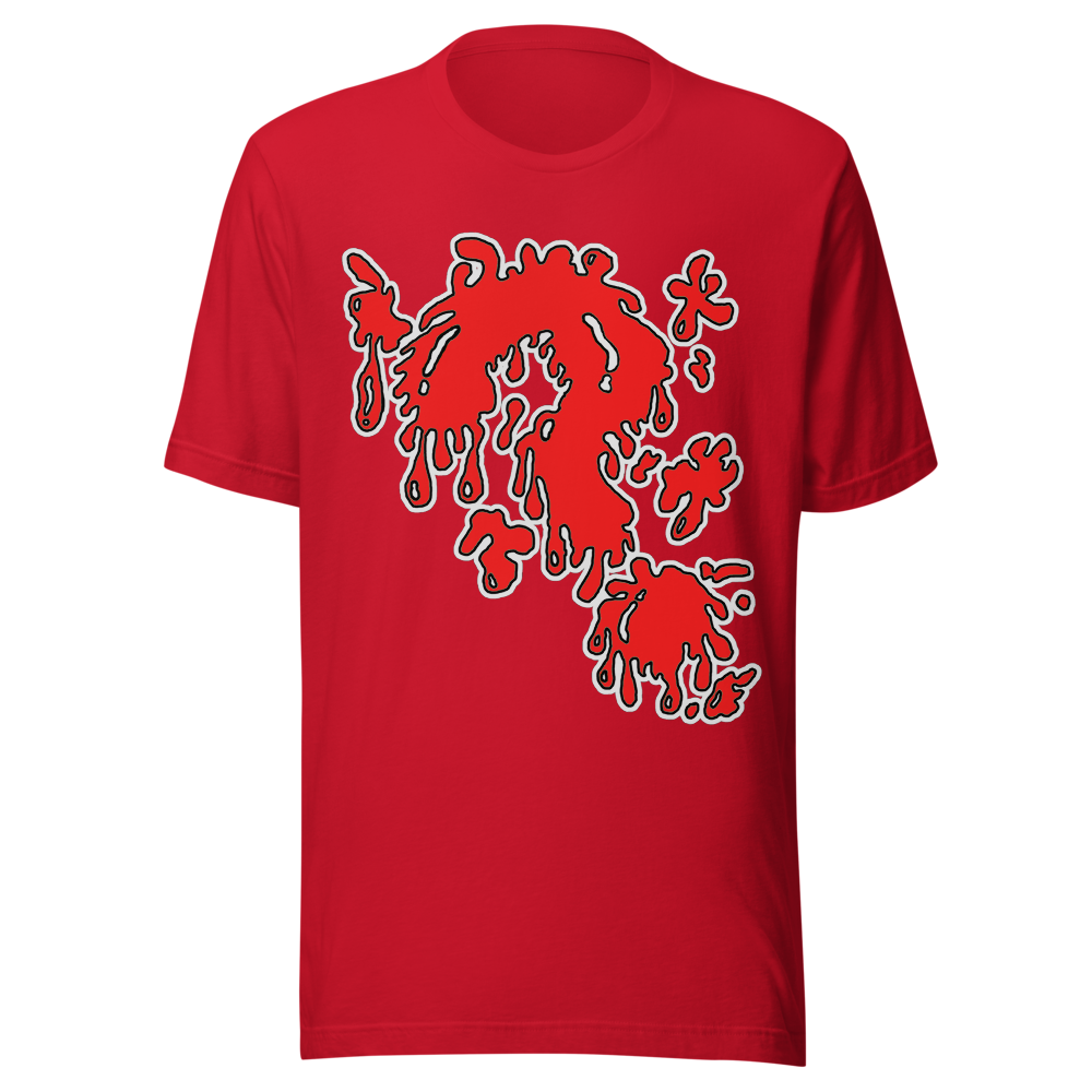 Timmy B Blood Question Mark Logo T- Shirt Red