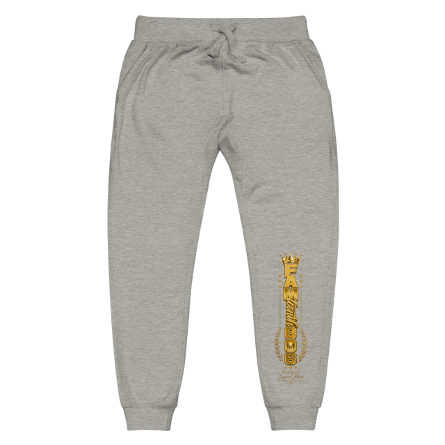 FAMteenth 806 Gray Gold Chrome Fleece Pants