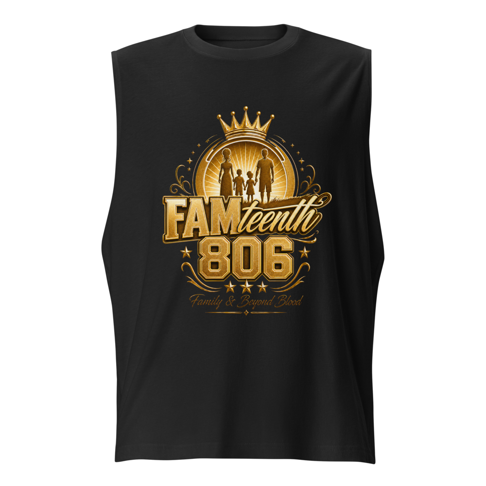 FAMteenth 806 Unisex Gold Chrome Muscle Tank