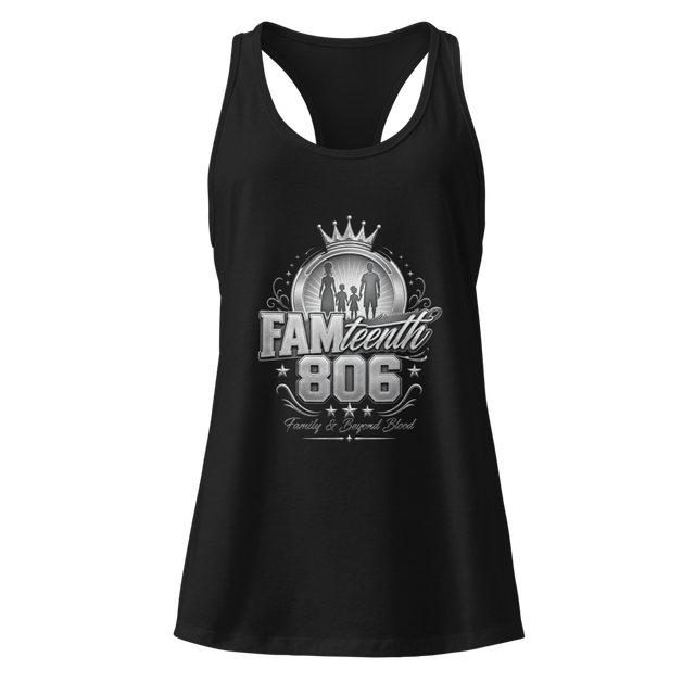 FAMteenth 806 Women's Silver Chrome Racerback Tank