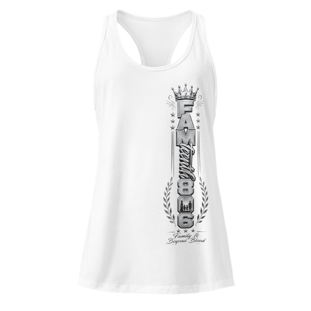 FAMteenth 806 Silver Chrome Racerback Tank