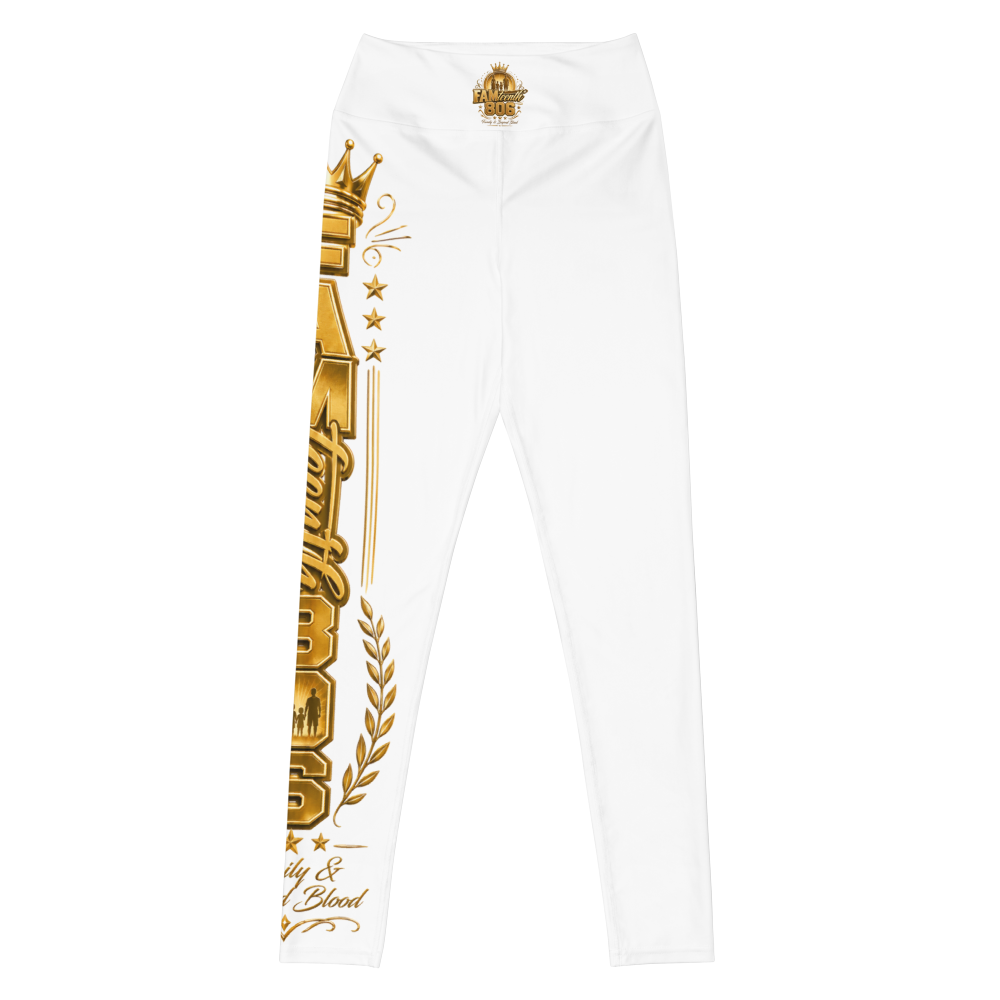 FAMteenth 806 Gold Chrome Leggings WHT