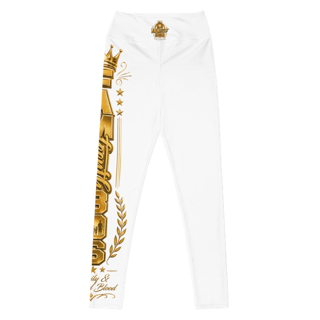 FAMteenth 806 Gold Chrome Leggings WHT